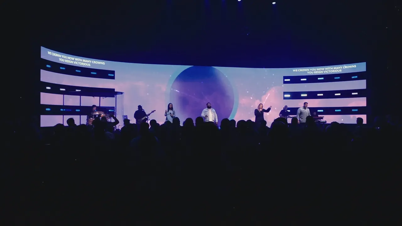 A full Sunday service at Celebration Church